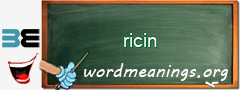 WordMeaning blackboard for ricin